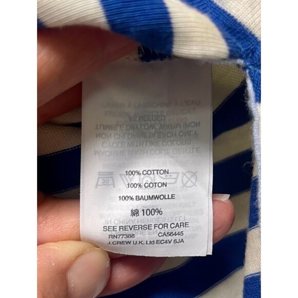 J CREW Sammie Stripe Baltic Maxi Dress, Lace Up Tie Front, Sz L - Picture 9 of 11